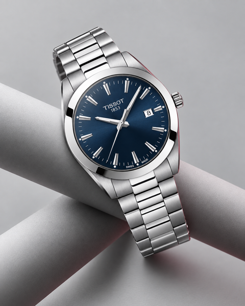 Tissot T127.410.11.041.00 Gentleman Quartz 40 mm Blue Dial Watch