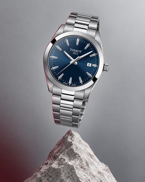 Tissot T127.410.11.041.00 Gentleman Quartz 40 mm Blue Dial Watch