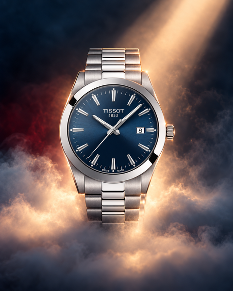 Tissot T127.410.11.041.00 Gentleman Quartz 40 mm Blue Dial Watch