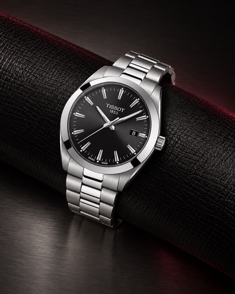 Tissot T127.410.11.051.00 Gentleman Quartz 40 mm Black Dial Watch