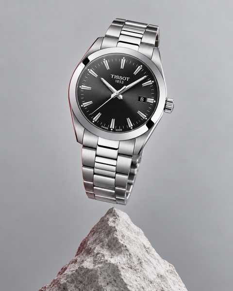 Tissot T127.410.11.051.00 Gentleman Quartz 40 mm Black Dial Watch