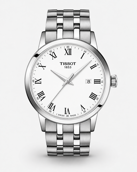 Tissot T129.410.11.013.00 Classic Dream Quartz 42 mm White Dial Watch