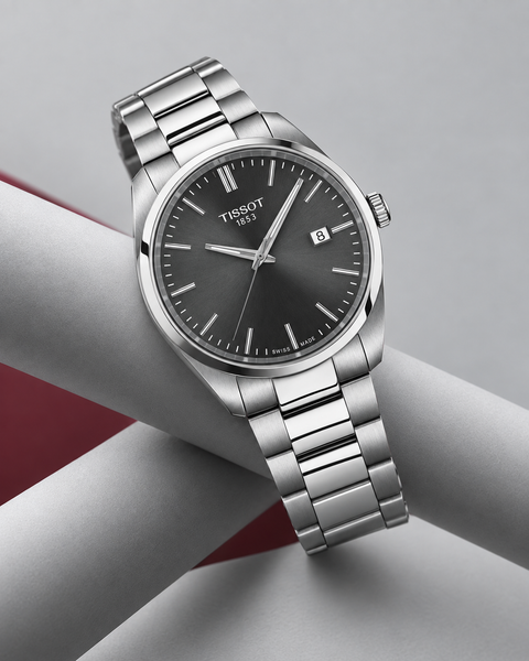 Tissot T150.410.11.081.00 PR 100 Quartz 40 mm Anthracite Dial Watch