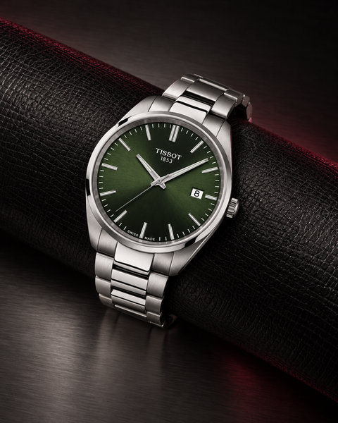 Tissot T150.410.11.091.00 PR 100 Quartz 40 mm Green Dial Watch