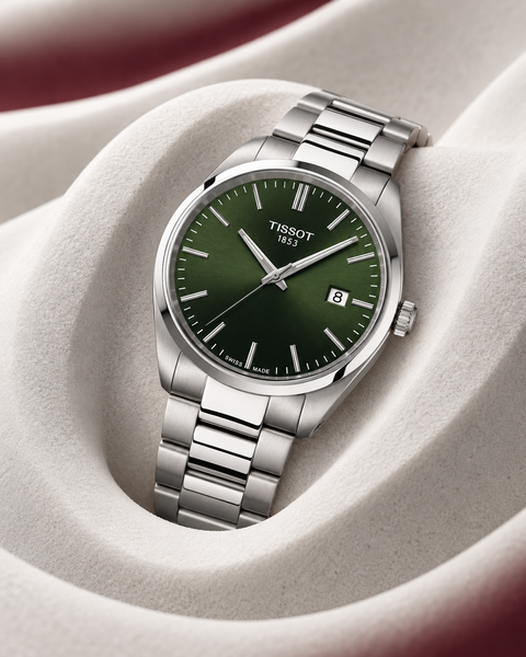 Tissot T150.410.11.091.00 PR 100 Quartz 40 mm Green Dial Watch