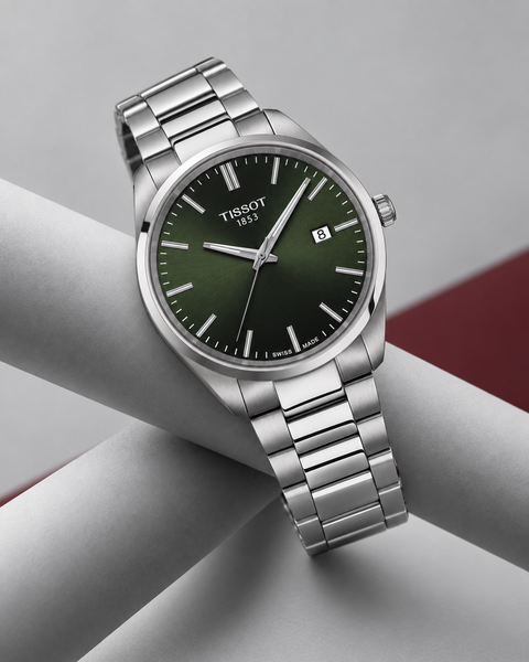Tissot T150.410.11.091.00 PR 100 Quartz 40 mm Green Dial Watch