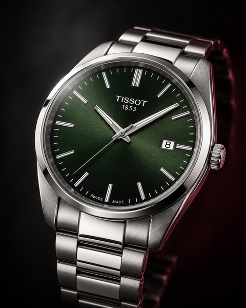 Tissot T150.410.11.091.00 PR 100 Quartz 40 mm Green Dial Watch