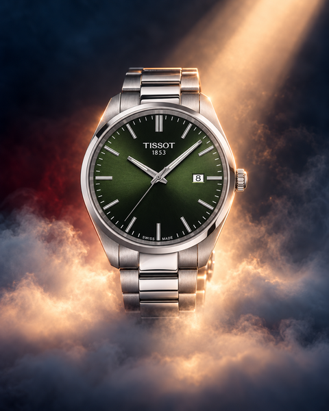 Tissot T150.410.11.091.00 PR 100 Quartz 40 mm Green Dial Watch